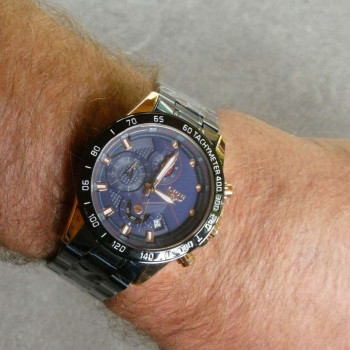 Sportliche LIGE Herrenuhr blau