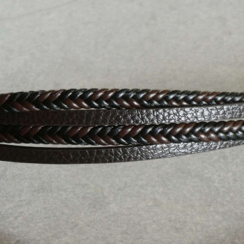 Lederarmband Männer 4 Strings 2 geflochten