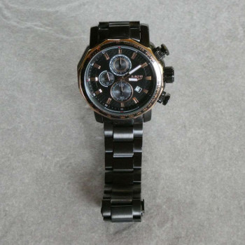 Sportliche LIGE Herrenuhr modern in schwarz